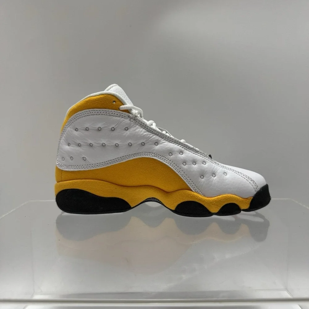 Brand New Air Jordan 13 Retro Del Sol GS White Yellow DJ3003-167 size 4Y Youth
